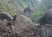 Longsor Membawa Batuan Besar, Robohkan Tiang Listrik dan Menutup Akses Utama Menuju Desa Tempur Jepara