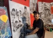 Pelukis Muda Asal Jepara Bima Alamsyah Pilih Lukis Tokoh Perjuangan untuk Kenalkan Sejarah ke Generasi Muda