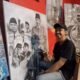 Pelukis Muda Asal Jepara Bima Alamsyah Pilih Lukis Tokoh Perjuangan untuk Kenalkan Sejarah ke Generasi Muda